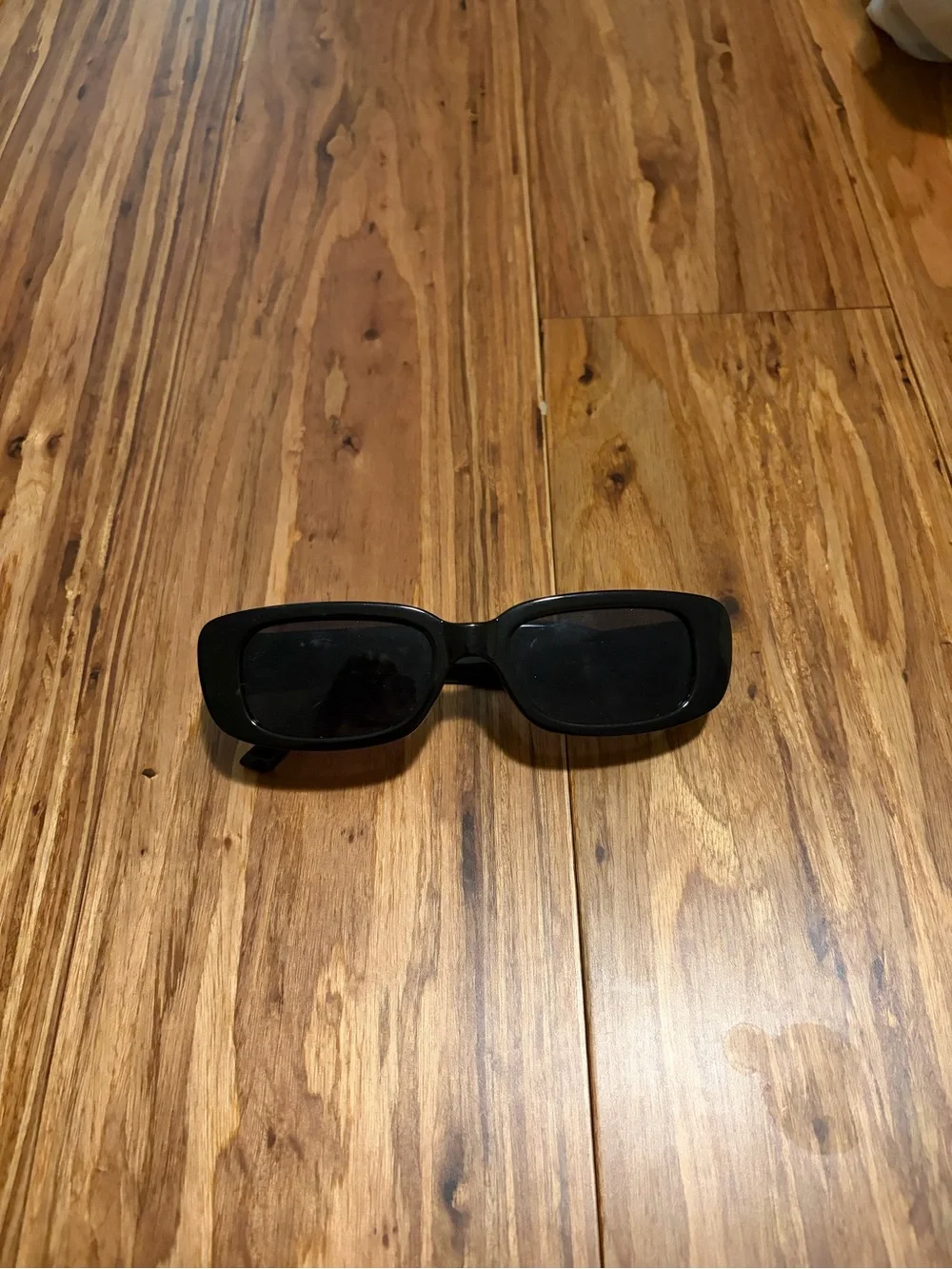 Black Y2K Rectangle Sunglasses Retro 90s Small Frame Shades
